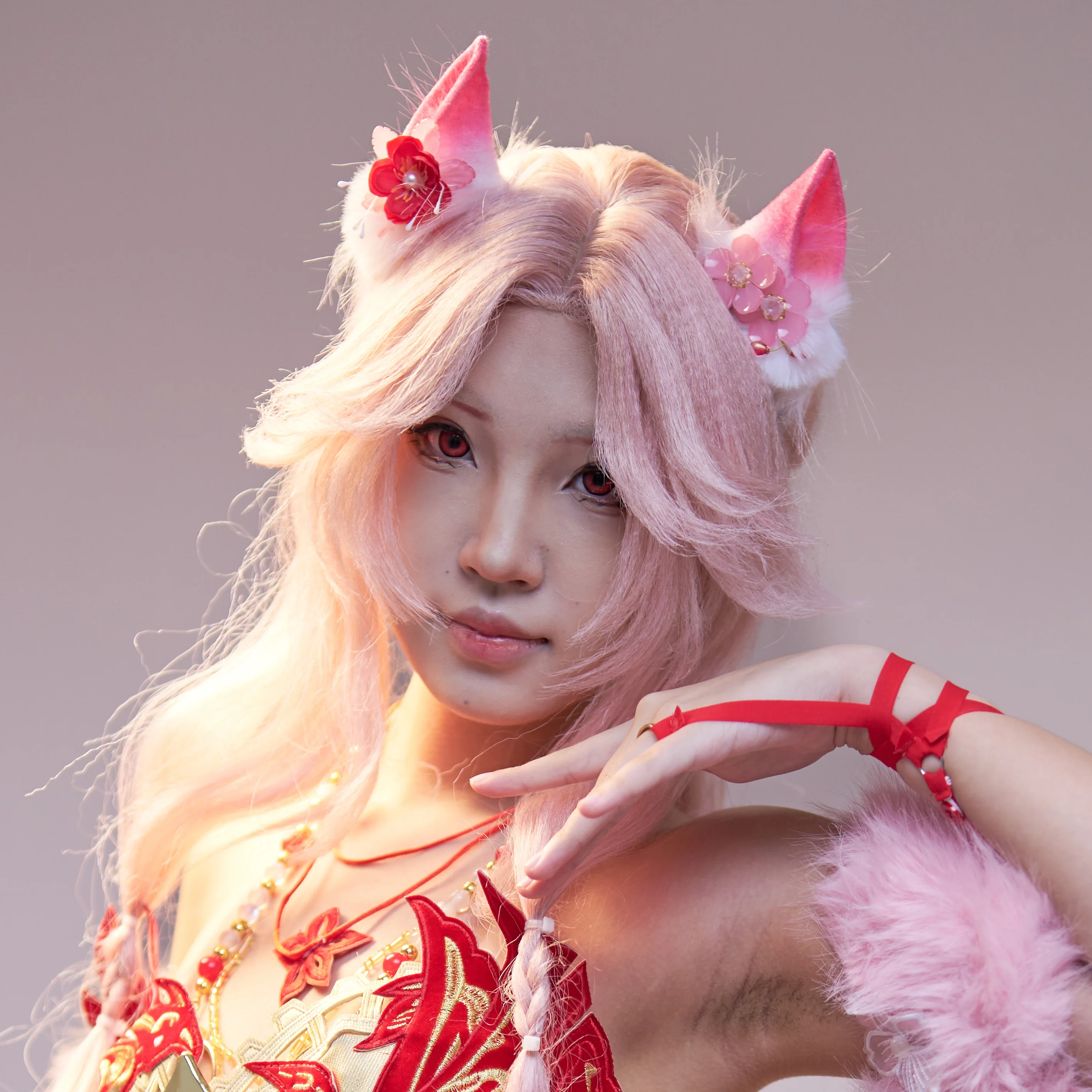 厚涂妆感 修图前