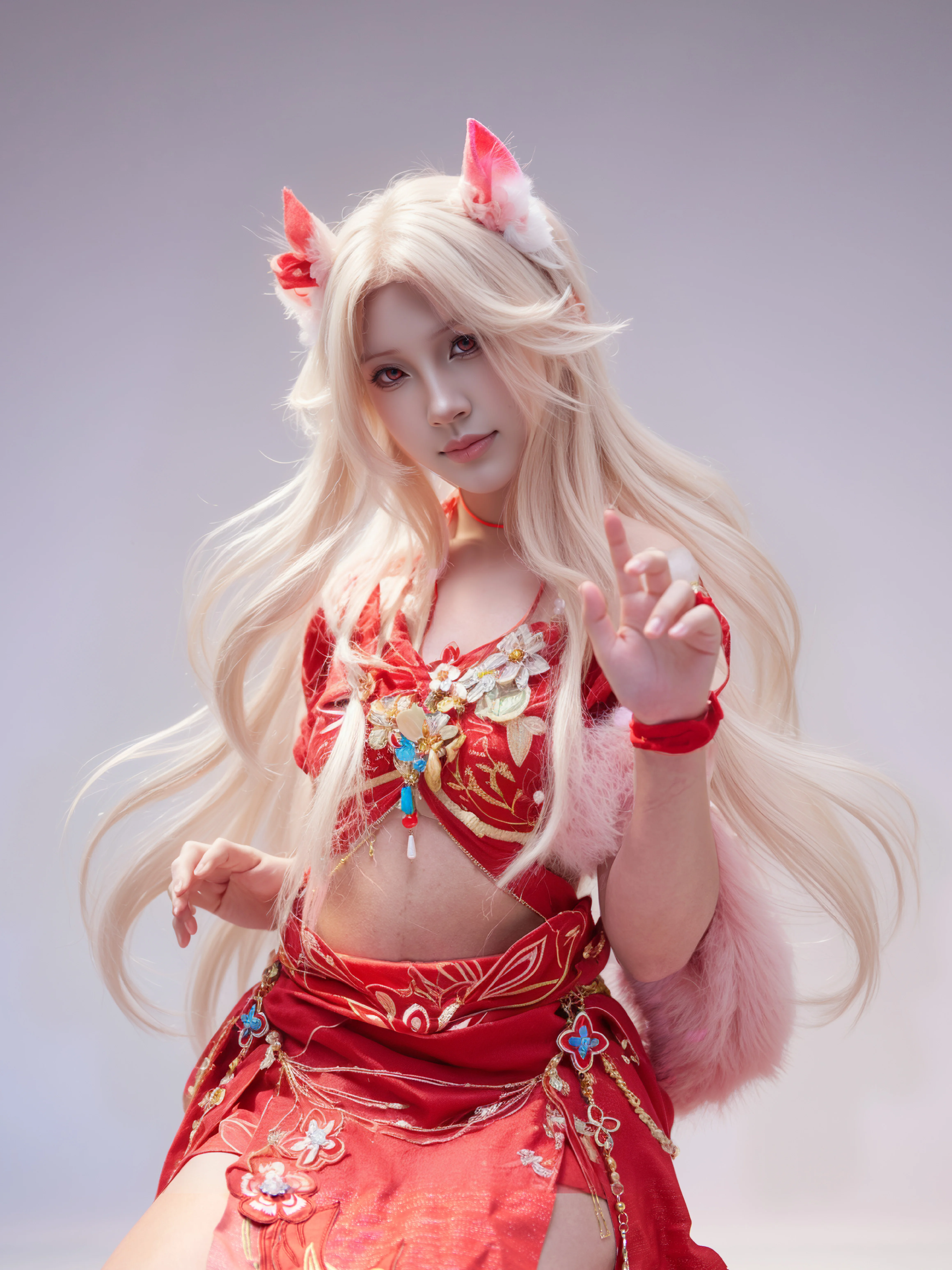 手绘长发 修图后